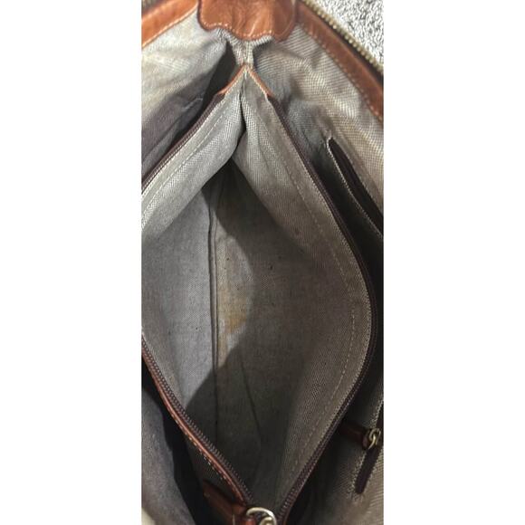 Dooney & Bourke Red Tweed Handbag with Leather Accents - Picture 10 of 10